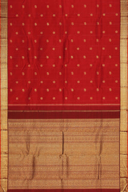 Image of Kanchipuram Silk Red Saree