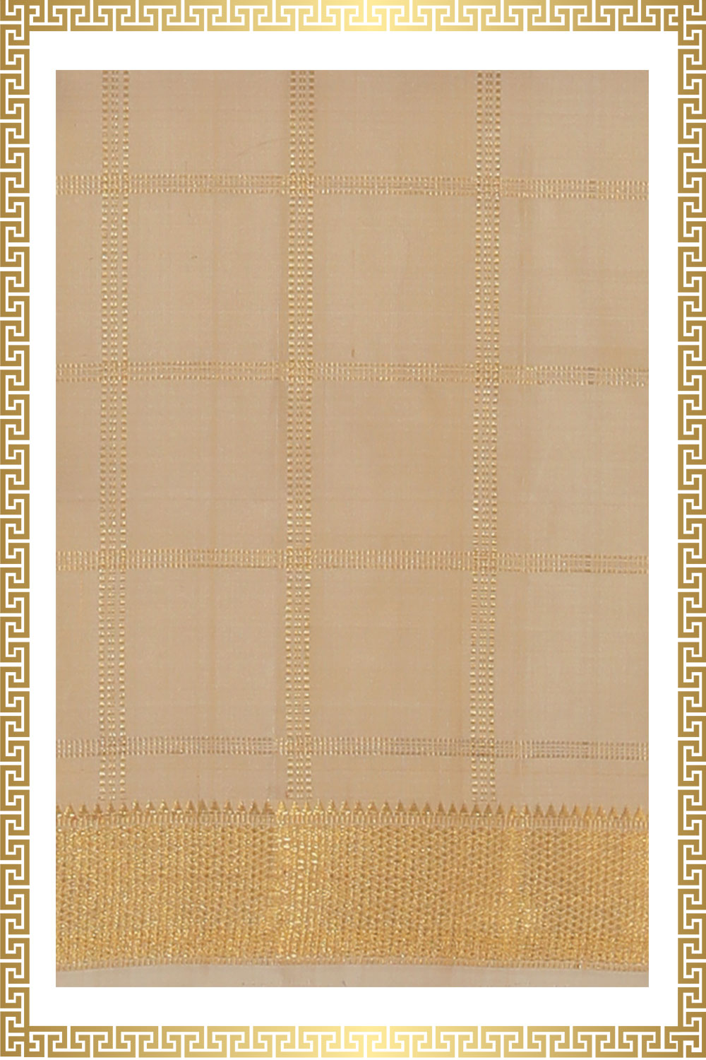 Collection of Kanchi Silk Traditional Dhoti With Kanduva (8 X 4) in a gallery layout