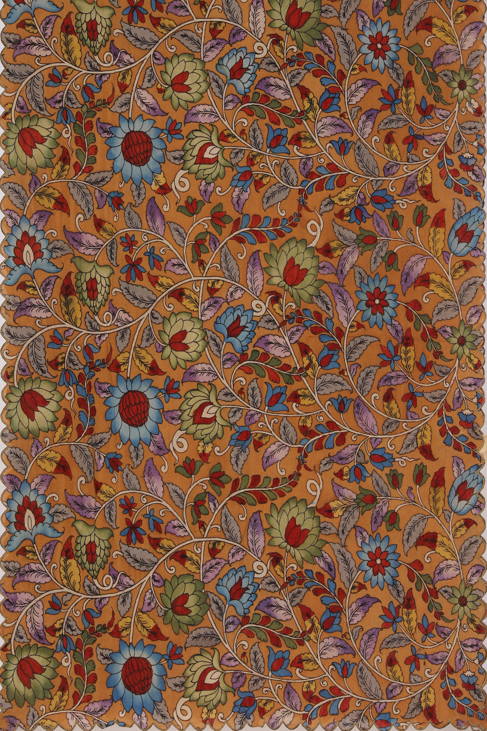 Kalamkari Brown Dupatta