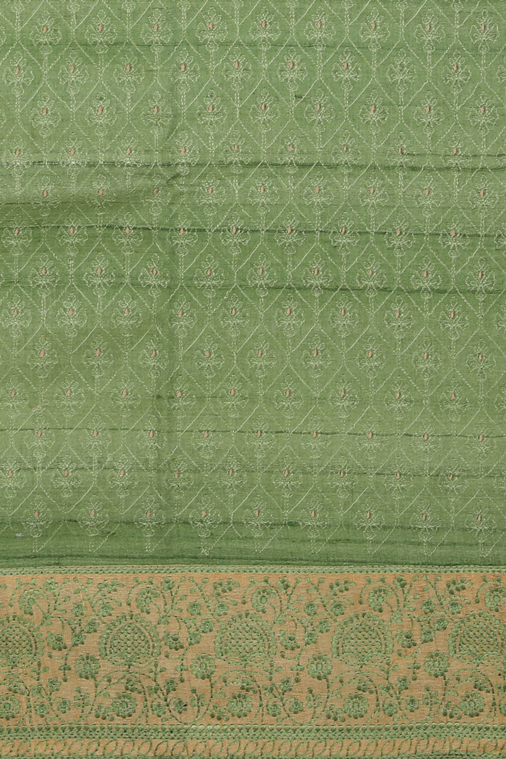 Collection of Tussar Silk Unstitched Suit With Dupatta (3 Pcs Set) in a gallery layout