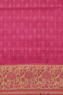 Image of Tussar Silk Unstitched Suit With Dupatta (3 Pcs Set)