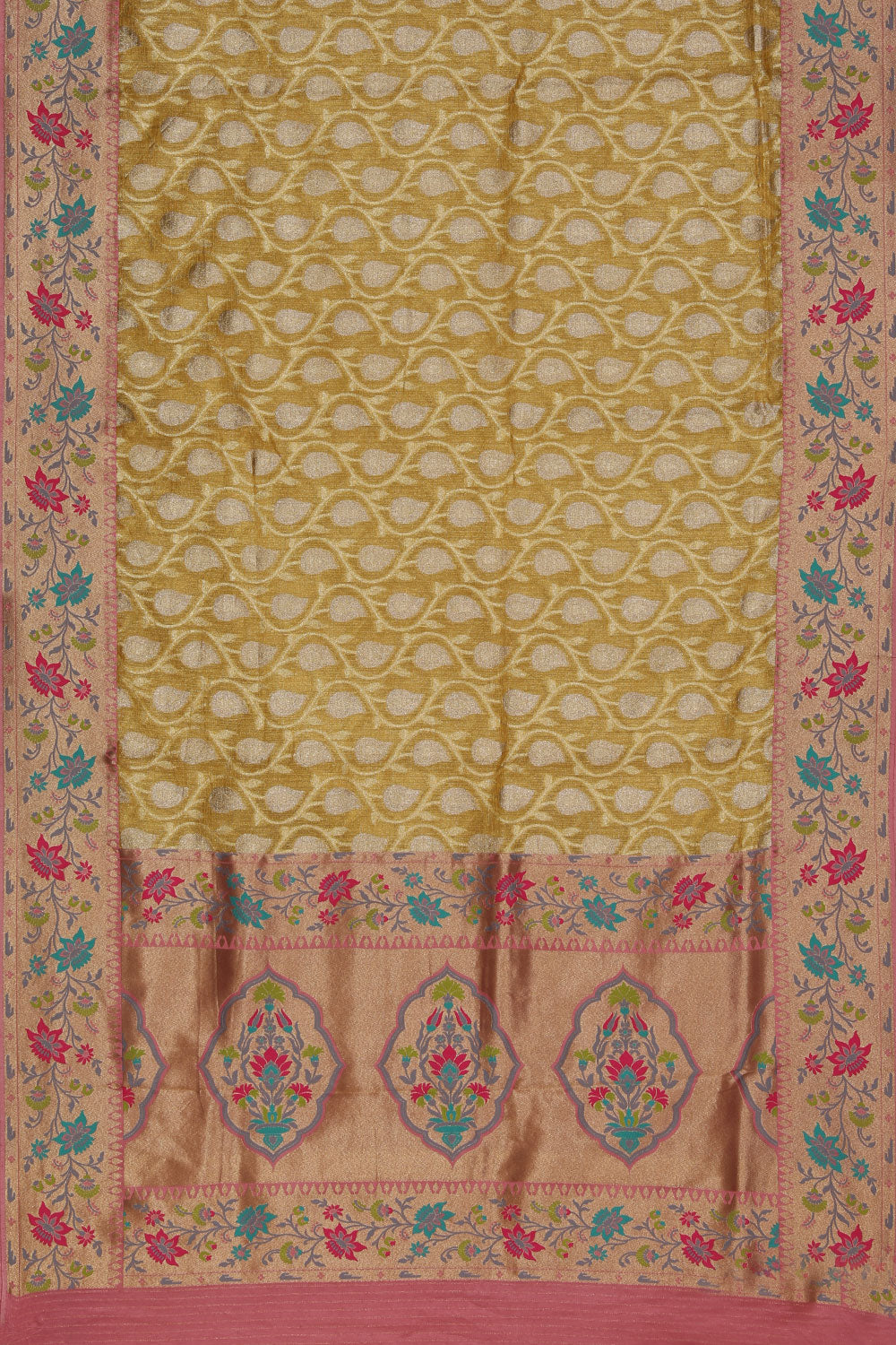 Tissue Spring Yellow Saree