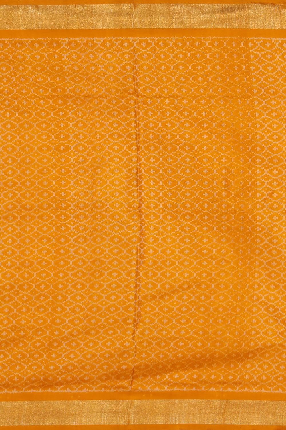 Image of Pochampally Silk Ikat White Saree