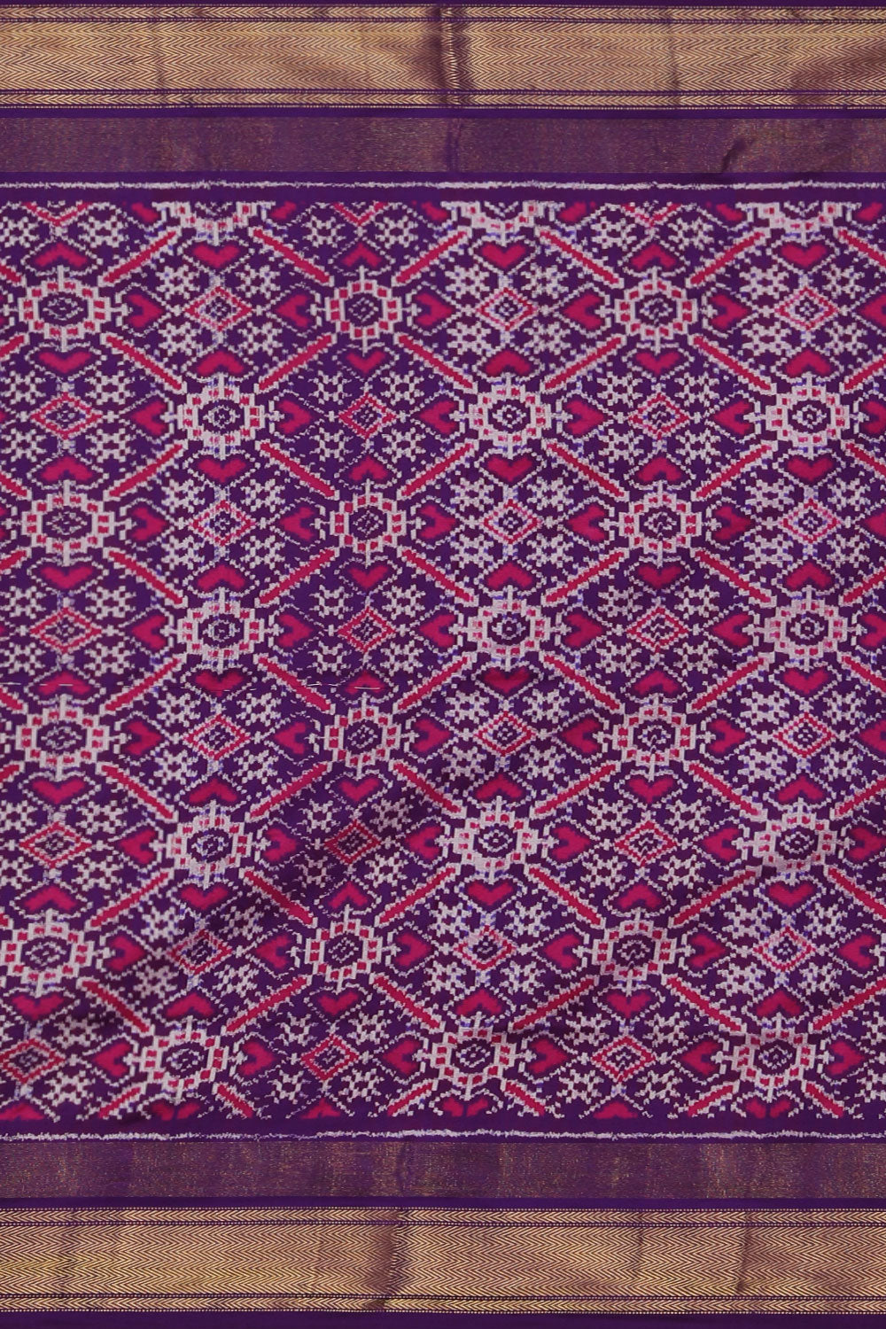 Image of Pochampally Silk Ikat Sea Green Saree