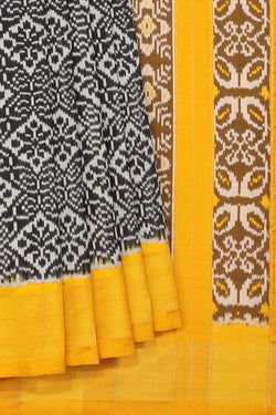 Collection of Pochampally Silk Ikat Black Saree in a gallery layout