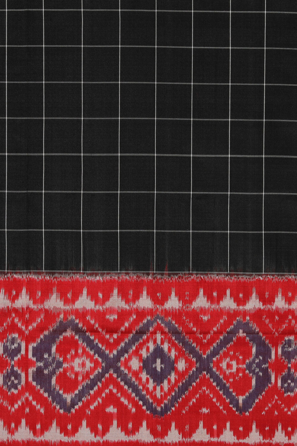 Collection of Pochampally Silk Ikat Black Saree in a gallery layout