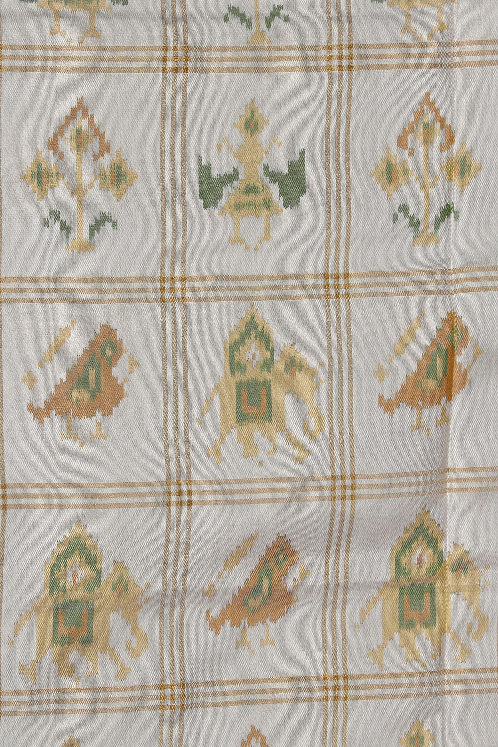 Rajkot Patola Silk Off-White Saree