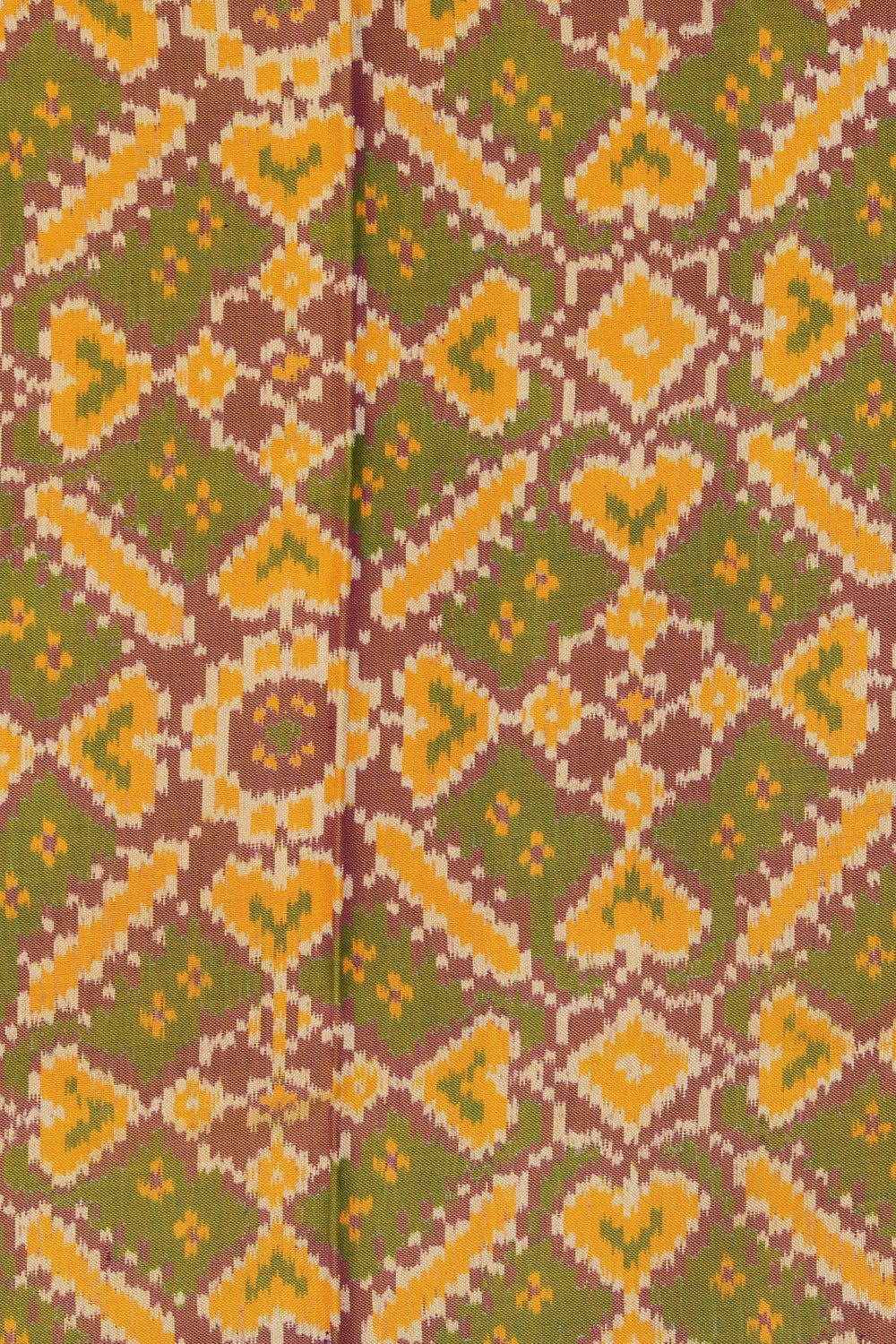 Image of Rajkot Patola Silk Yellow Saree