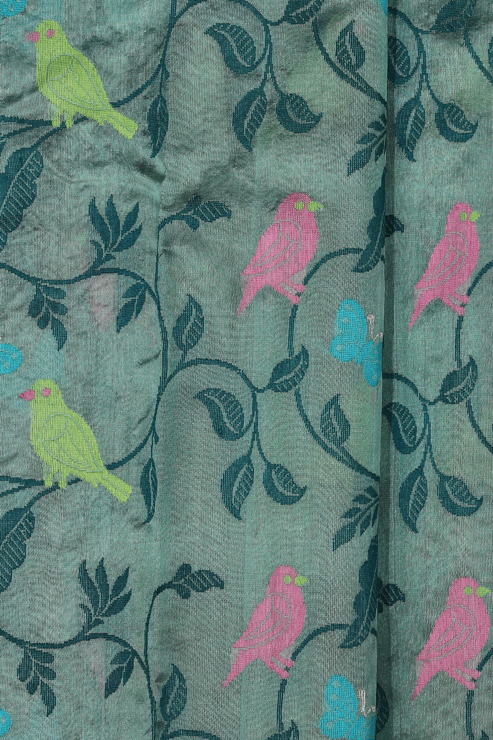 Image of Chanderi Sea Green Saree