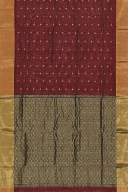 Collection of Chanderi Maroon Saree in a gallery layout