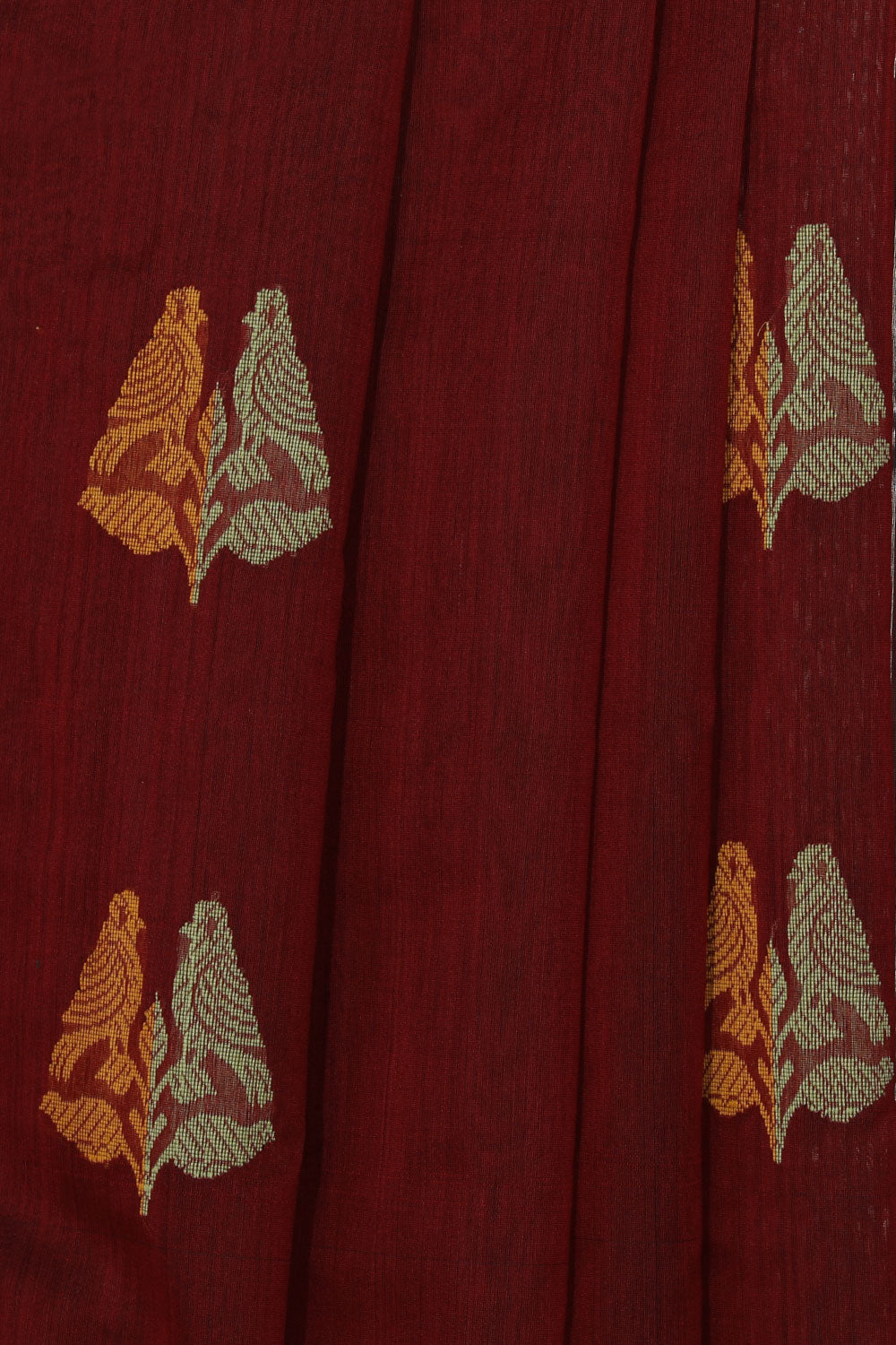 Collection of Chanderi Maroon Saree in a gallery layout