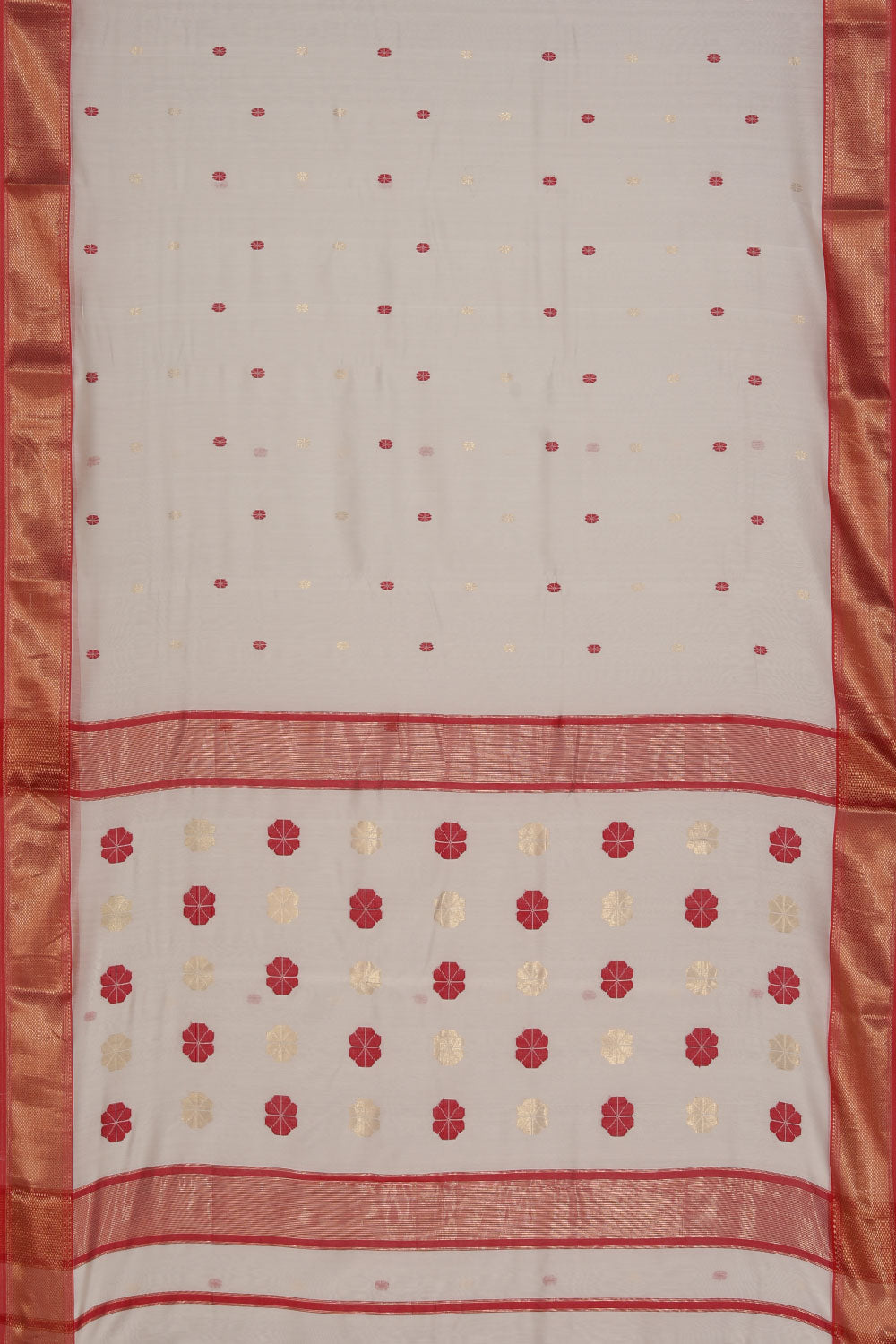 Collection of Chanderi Off-White Saree in a gallery layout