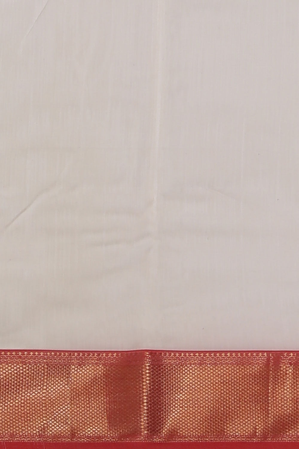 Collection of Chanderi Off-White Saree in a gallery layout