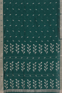 Collection of Chanderi Teal Green Saree in a gallery layout