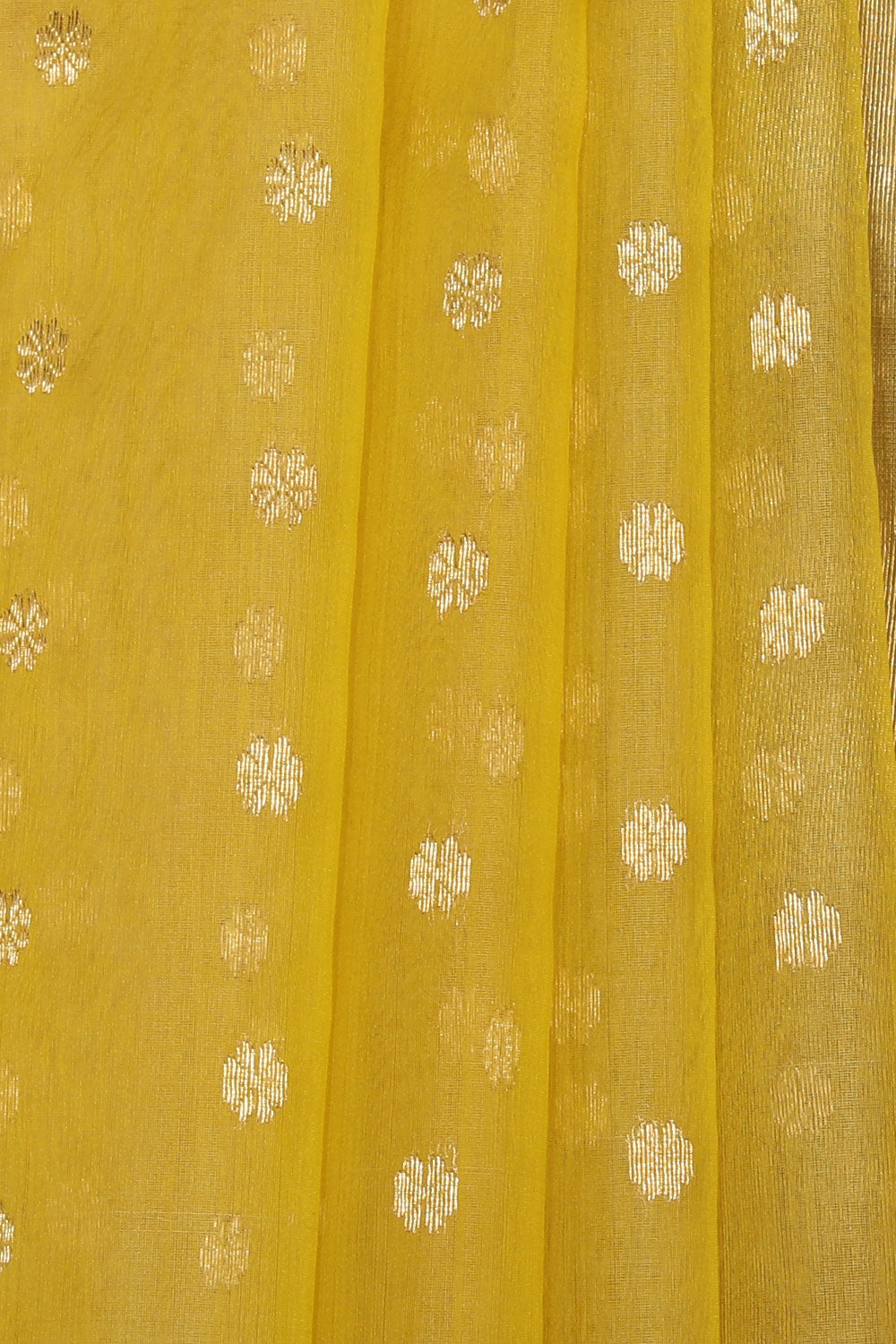 Chanderi Yellow Saree