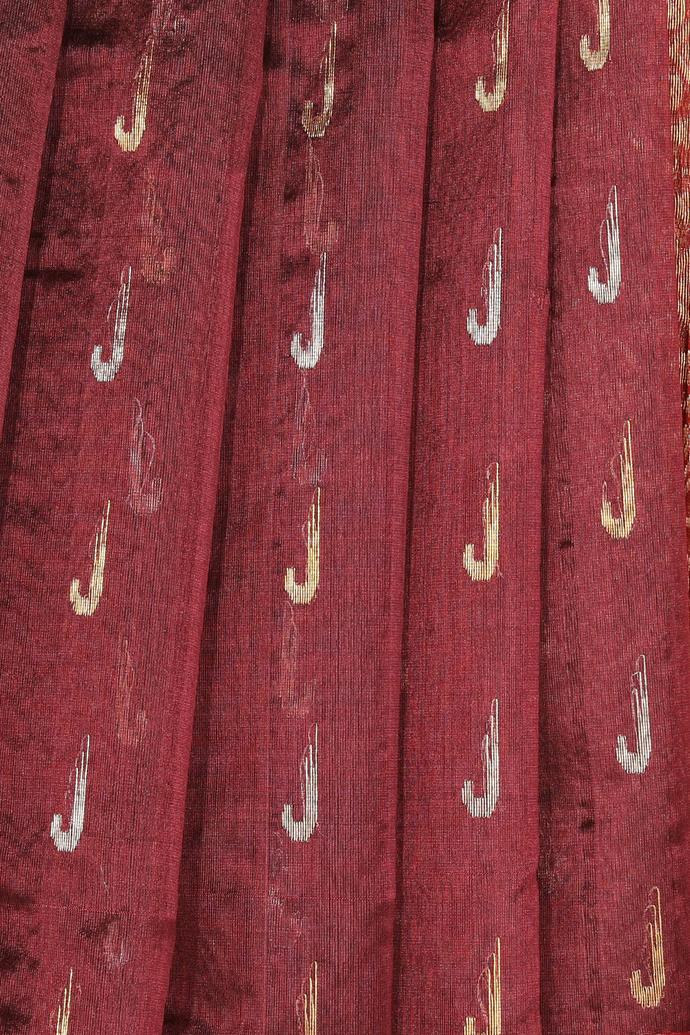 Collection of Chanderi Maroon Saree in a gallery layout