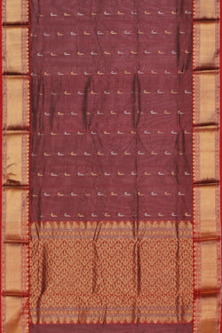 Collection of Chanderi Maroon Saree in a gallery layout