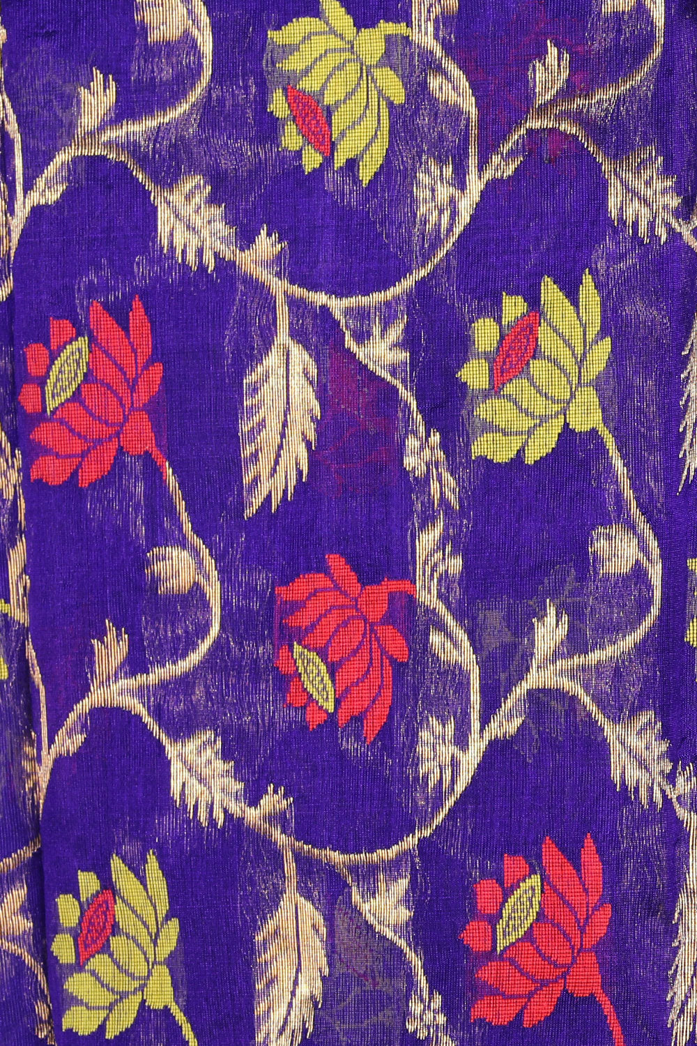 Collection of Chanderi Purple Saree in a gallery layout