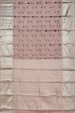 Image of Kanchipattu Onion-Pink Saree