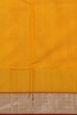 Collection of Chanderi Cotton Silk Yellow Saree in a gallery layout