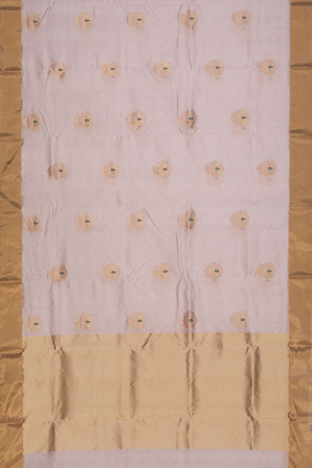 Collection of Chanderi Cotton Silk Baby Pink Saree in a gallery layout