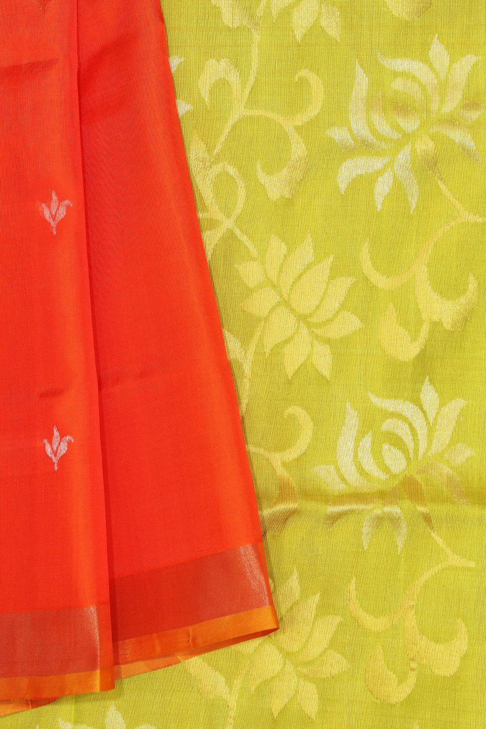 Image of Uppada Silk Orange Saree