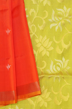 Collection of Uppada Silk Orange Saree in a gallery layout