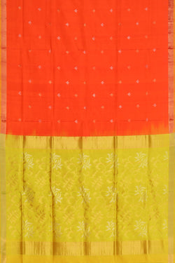 Collection of Uppada Silk Orange Saree in a gallery layout