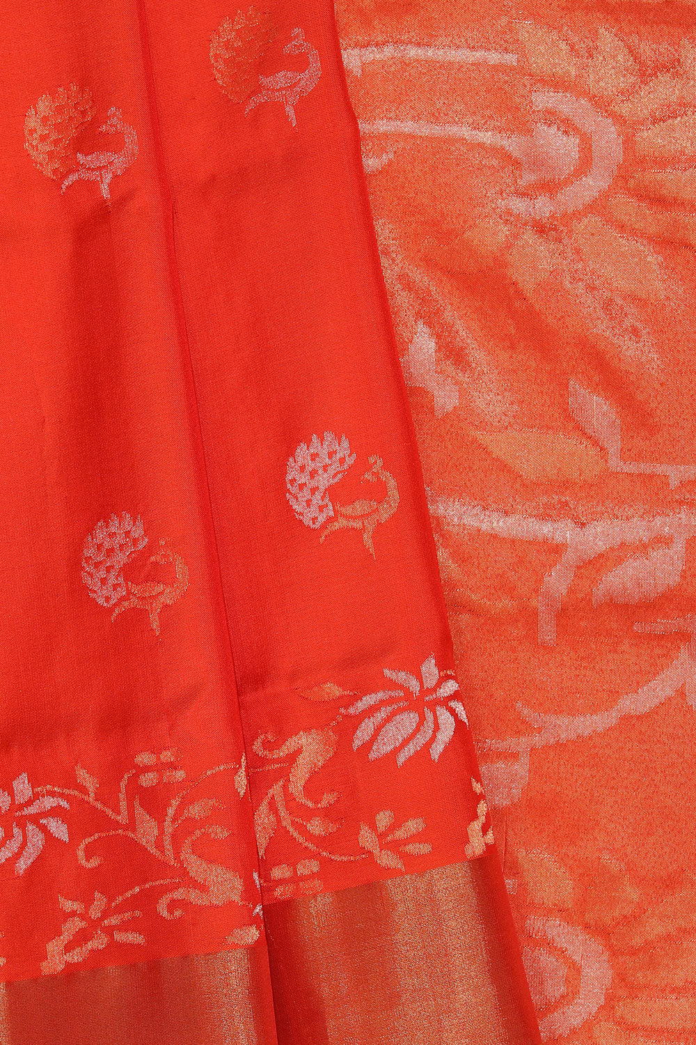 Collection of Uppada Silk Orange Saree in a gallery layout