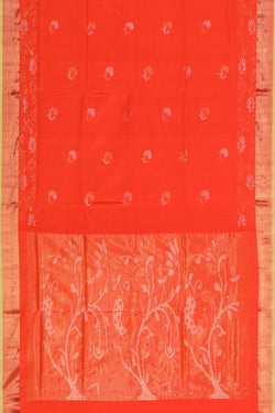 Collection of Uppada Silk Orange Saree in a gallery layout