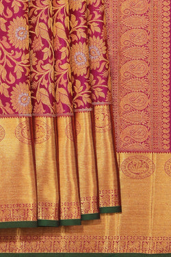 Image of Kanchipattu Magenta-Pink Saree