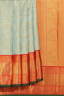 Image of Kanchipattu Turquoise Green Saree