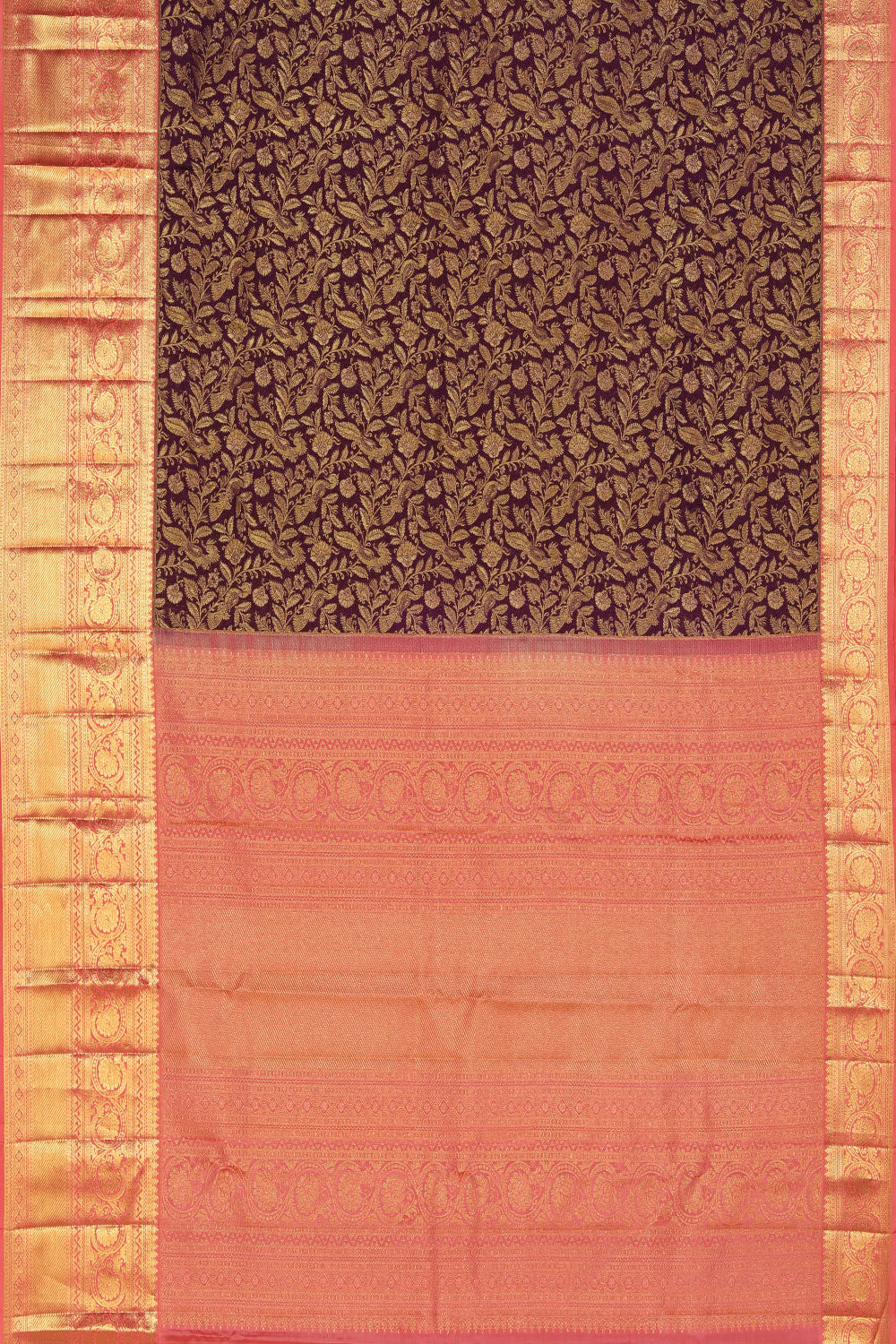 Kanchipattu Violet Saree