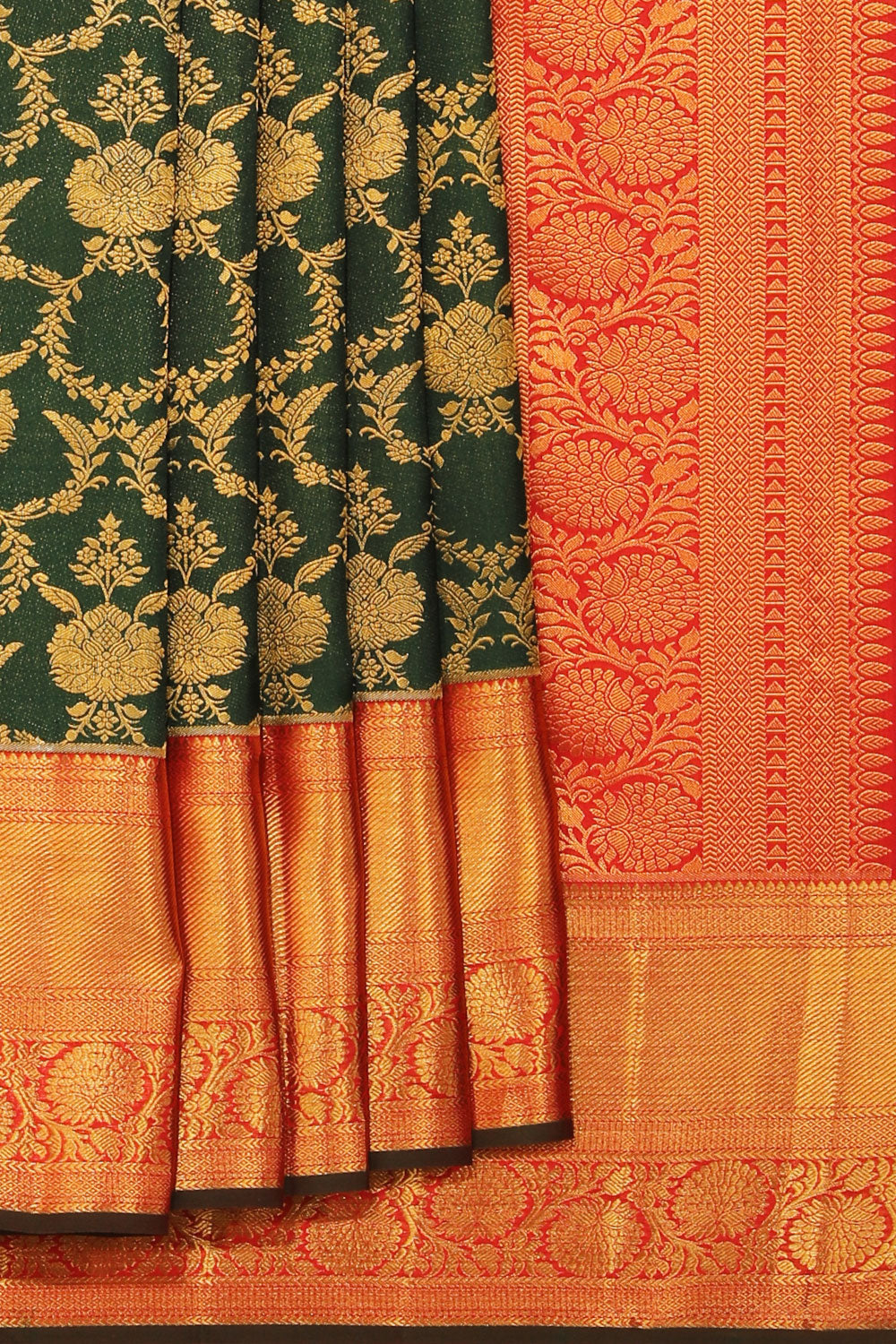 Kanchipattu Green Saree