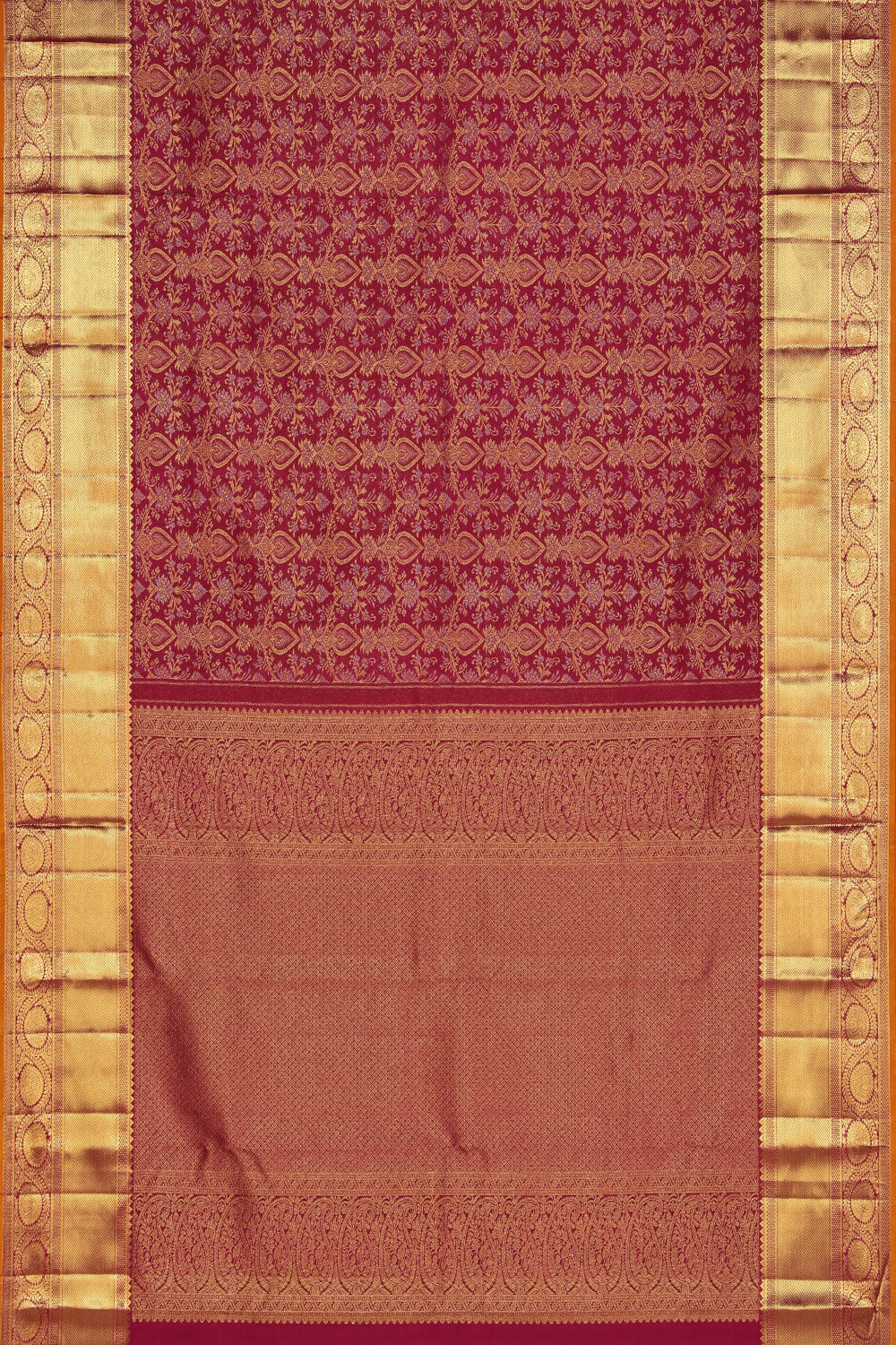 Image of Kanchipattu Brocade Violet Saree