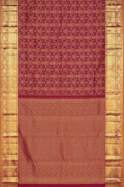 Image of Kanchipattu Brocade Violet Saree