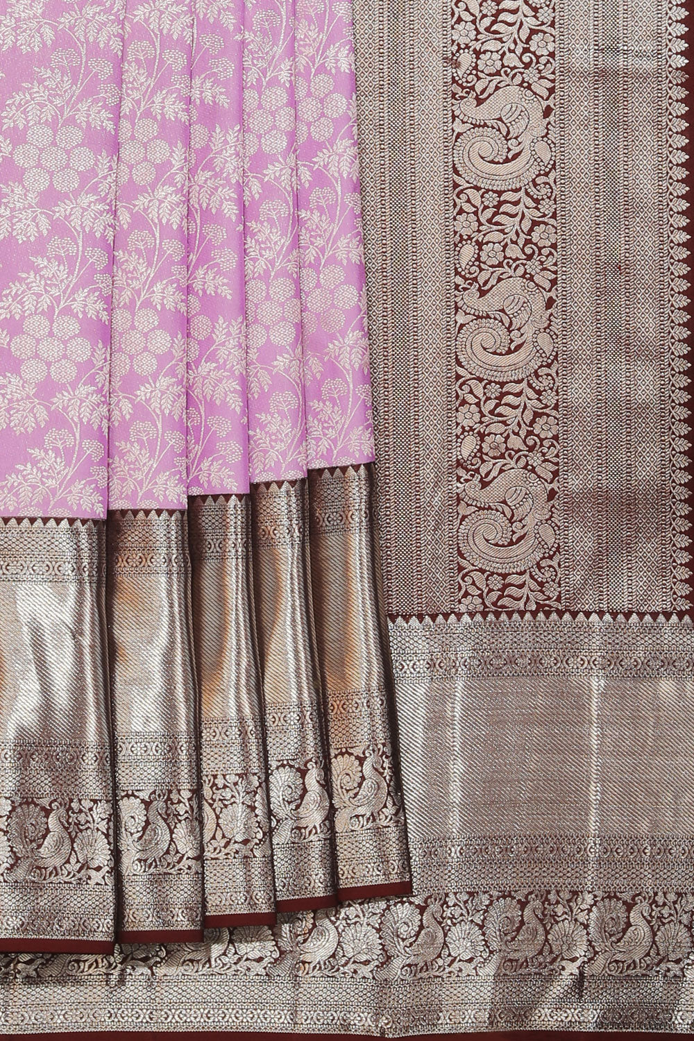 Kanchipattu Lavender-Pink Saree