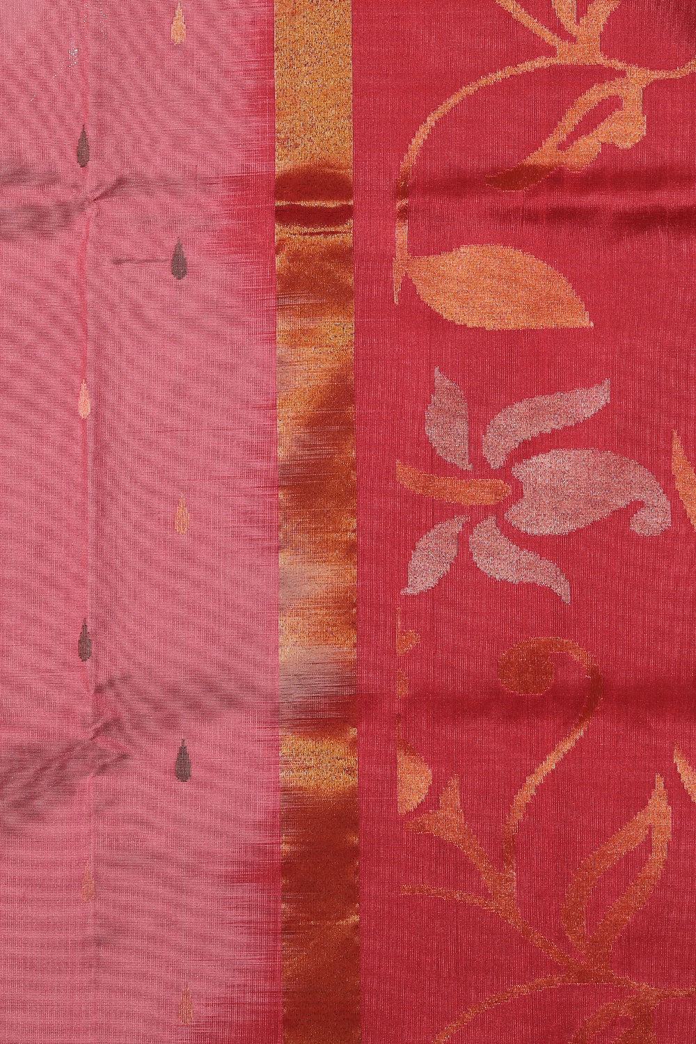 Collection of Uppada Silk Pink Saree in a gallery layout