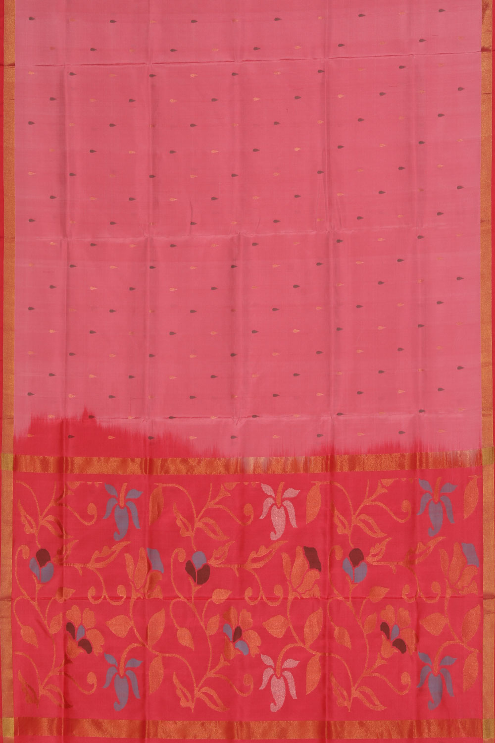 Collection of Uppada Silk Pink Saree in a gallery layout