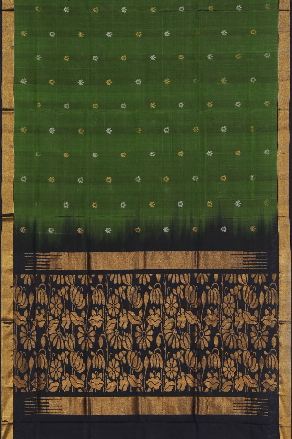 Collection of Uppada Silk Green Saree in a gallery layout