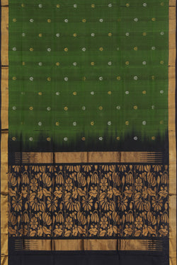 Collection of Uppada Silk Green Saree in a gallery layout