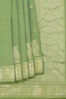 Image of Kanchi Silk Sage Green Saree