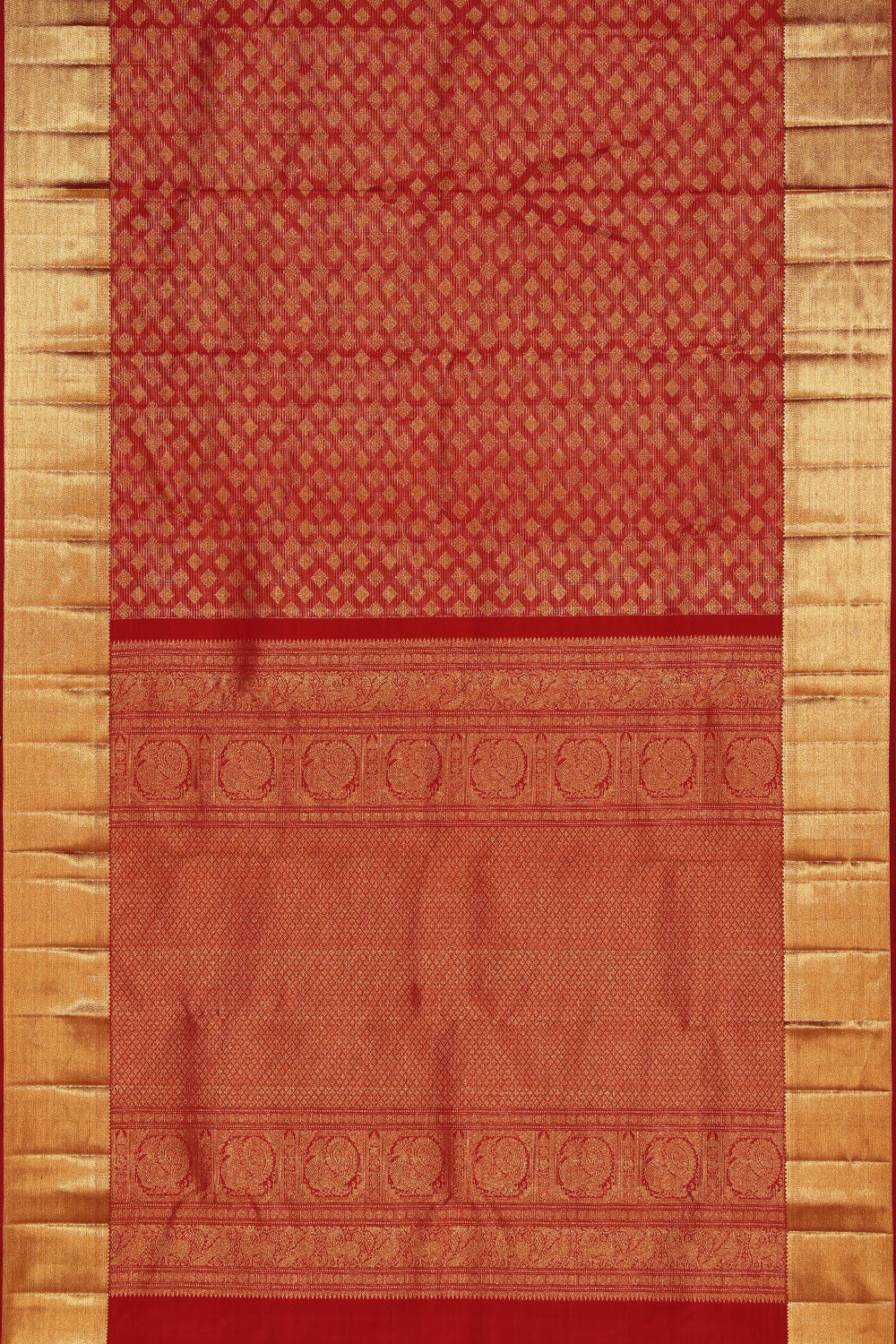 Kanchipattu Brocade Red Saree