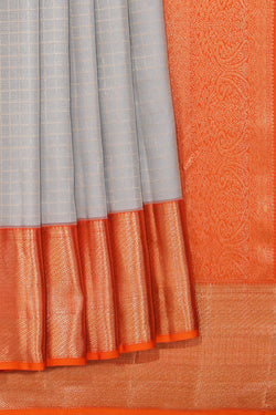 Image of Kanchipattu Grey Saree