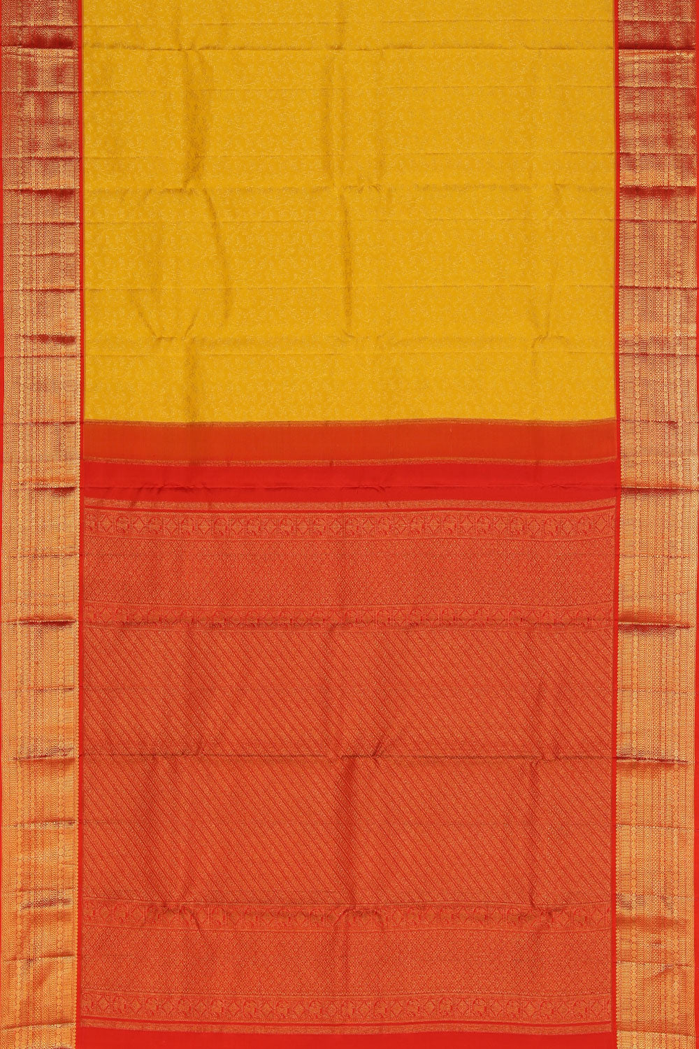 Image of Kanchipattu Yellow Saree