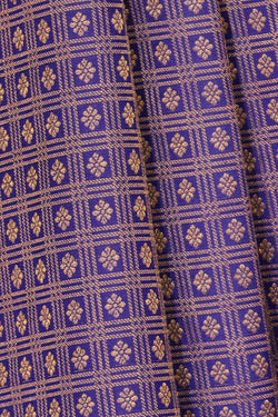 Image of Kanchipattu Navy Blue Saree