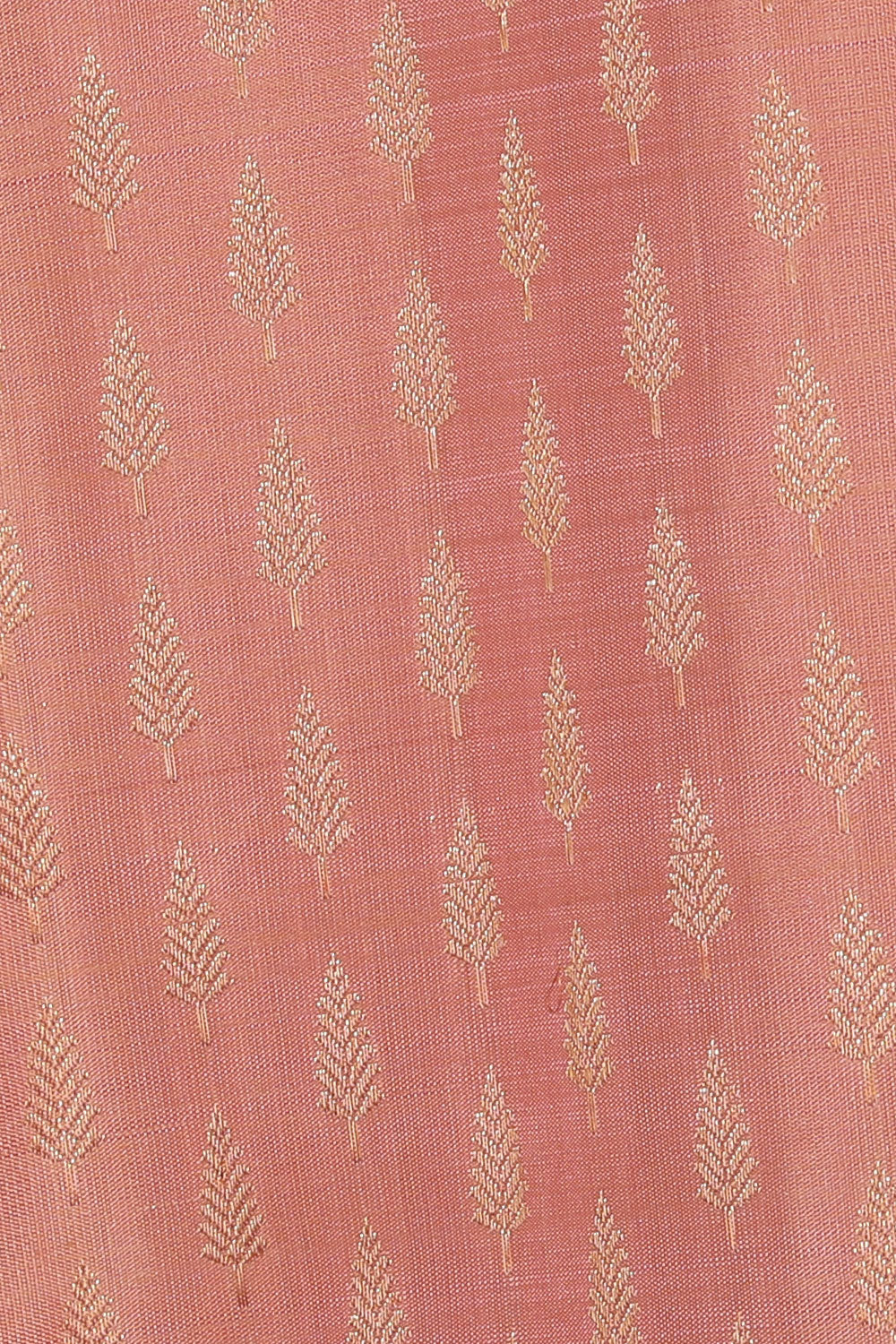 Kanchipattu Brocade Coral-Peach Saree