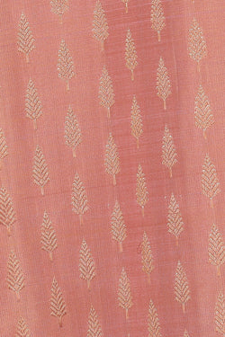 Image of Kanchipattu Brocade Coral-Peach Saree