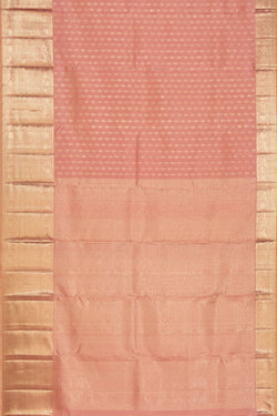 Image of Kanchipattu Brocade Coral-Peach Saree