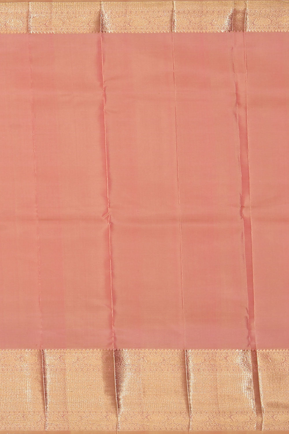 Kanchipattu Brocade Coral-Peach Saree